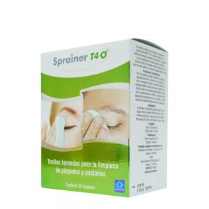 SPRAINER T4-0® TOALLAS HUMEDAS PARA LA LIMPIEZA DE PARPADOS Y PESTAÑAS Caja por 30 sachets