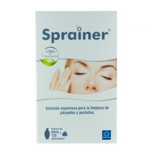 SPRAINER® PARPADOS SOLUCION ESPUMOSA PARA LA LIMPIEZA DE PARPADOS Y PESTAÑAS Frasco por 80 ML y 120 aplicadores